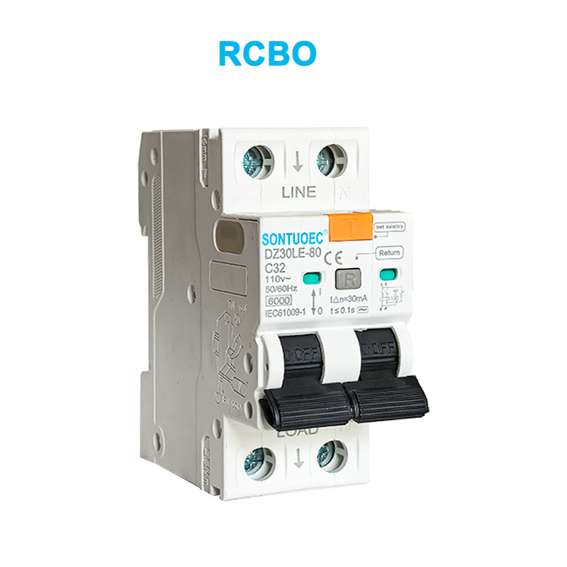 2P Wyłącznik prądu przecieku 6ka IEC61009.1 Standardowa jakość RCBO