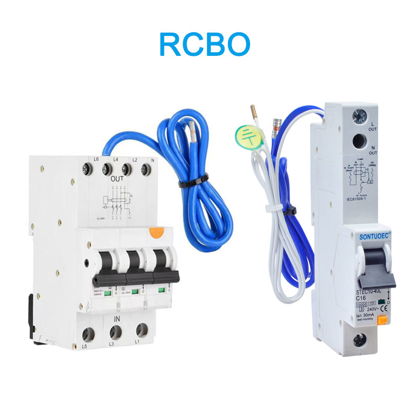 6ka 3p+N Obwód przecieku A (AC) Typ RCBO z kablem