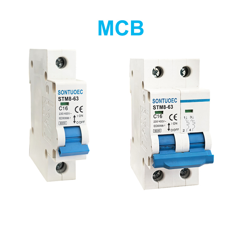 STM8-63 Miniaturowy wyłącznik 6ka 1p 2p 3p 4p 16A 230/400V