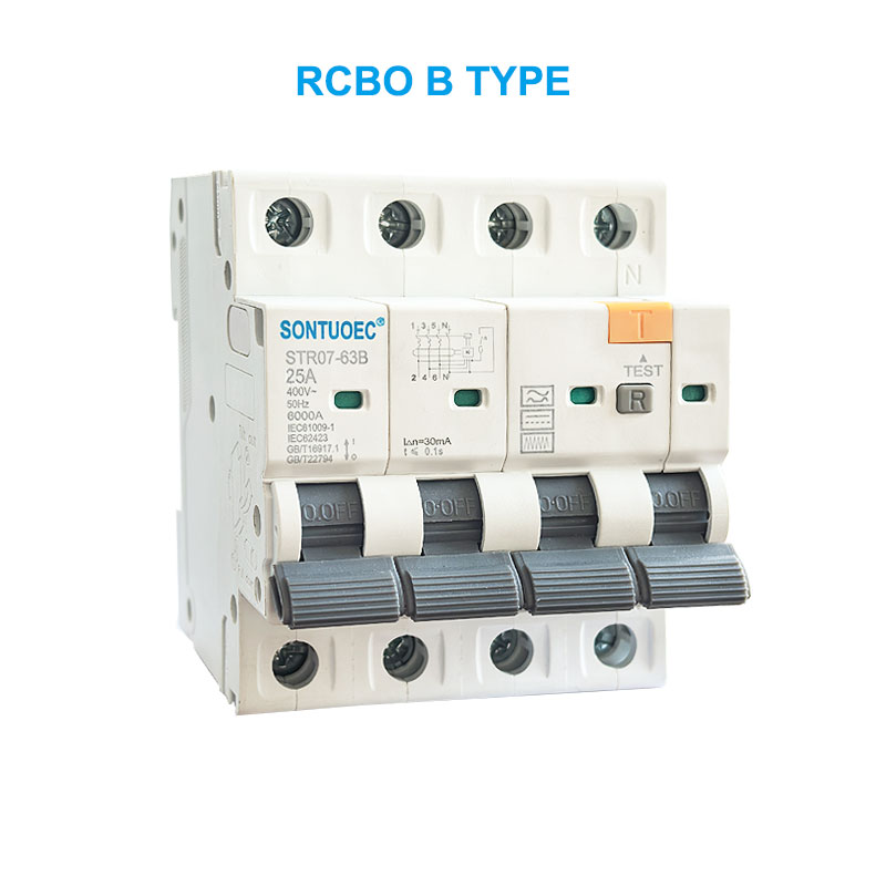 STRO7-63B RCBO B Typ 2P 4P Reziteczny wyłącznik prądu